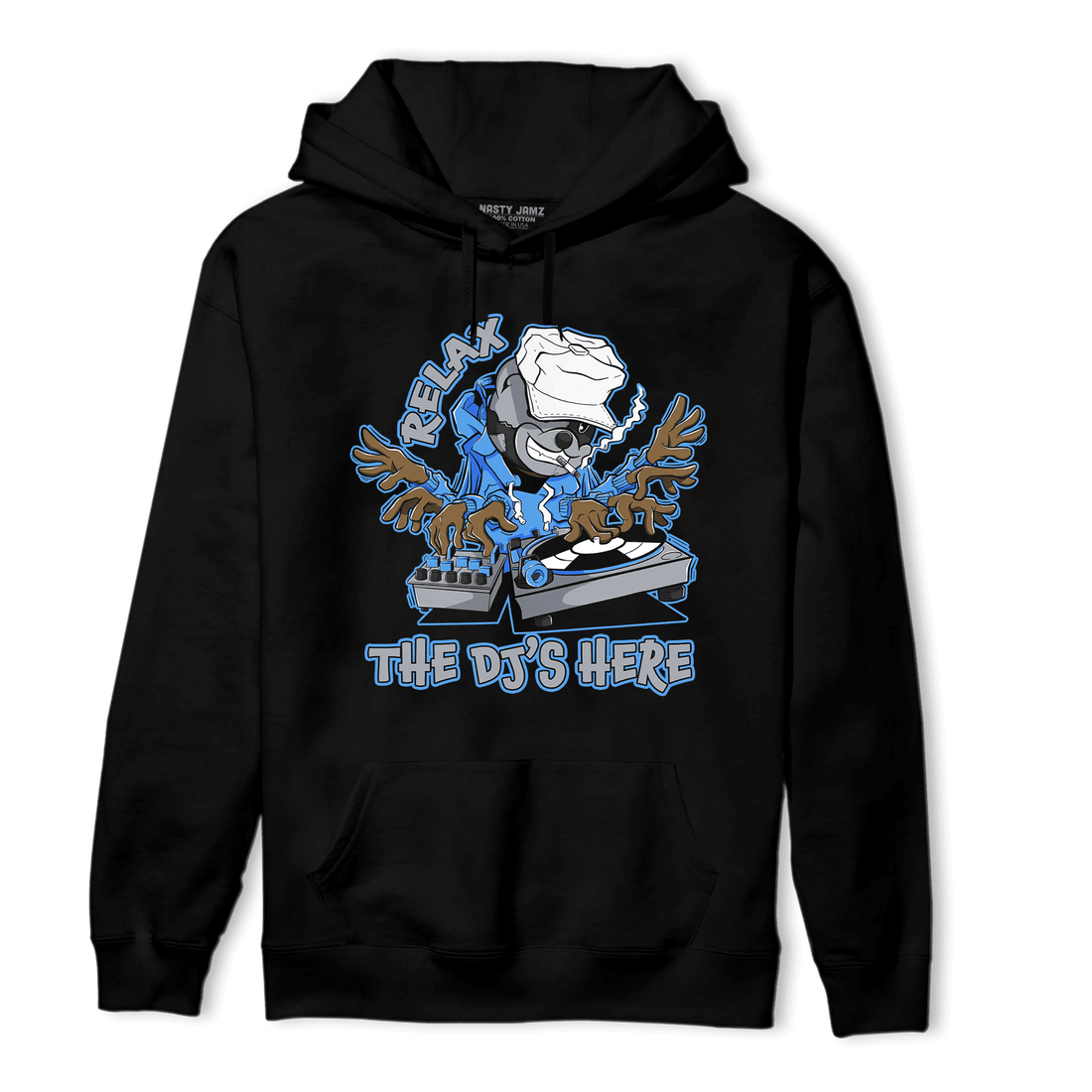 University Blue 5s Hoodie Match BER The DJ Here - NastyJamz