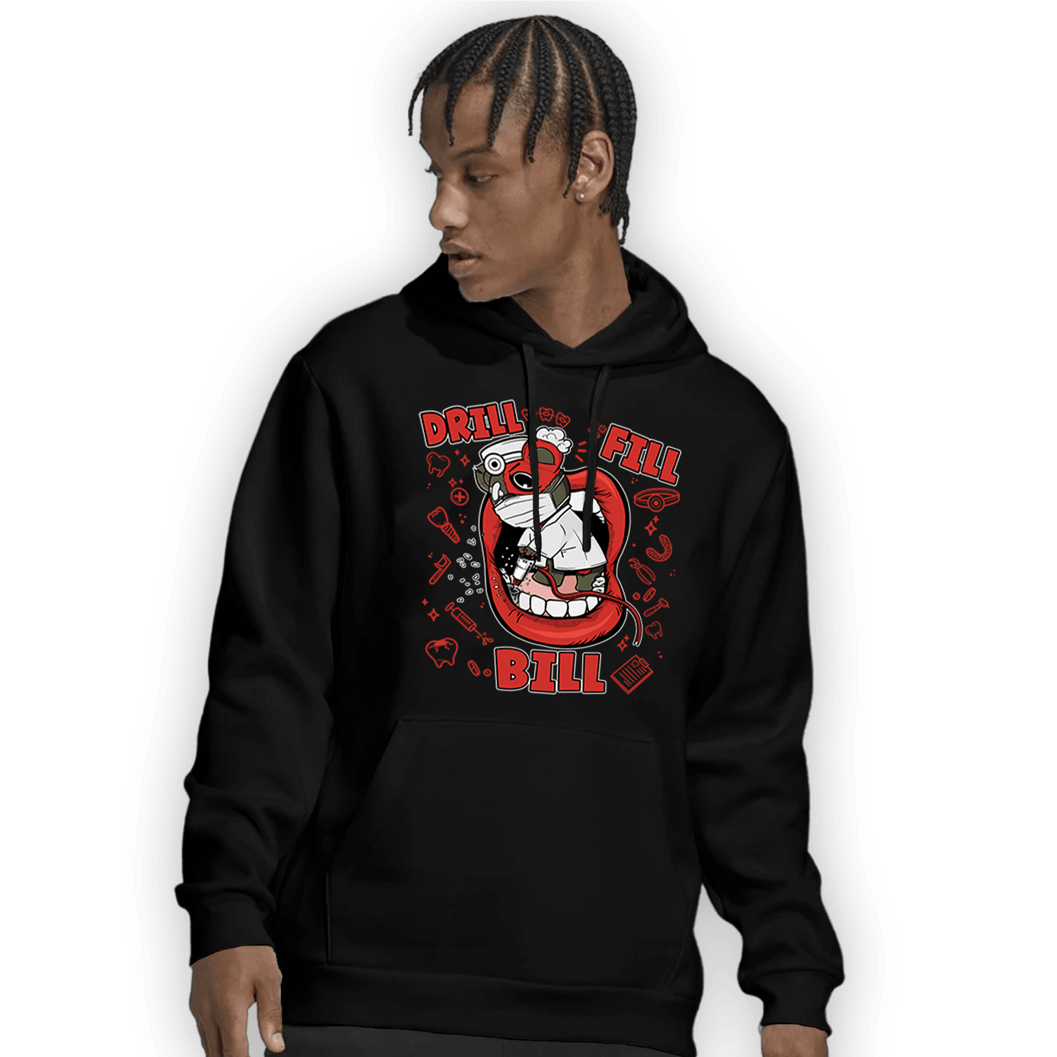 Dunk Low Mystic Red Hoodie Match BER The Dentist - NastyJamz