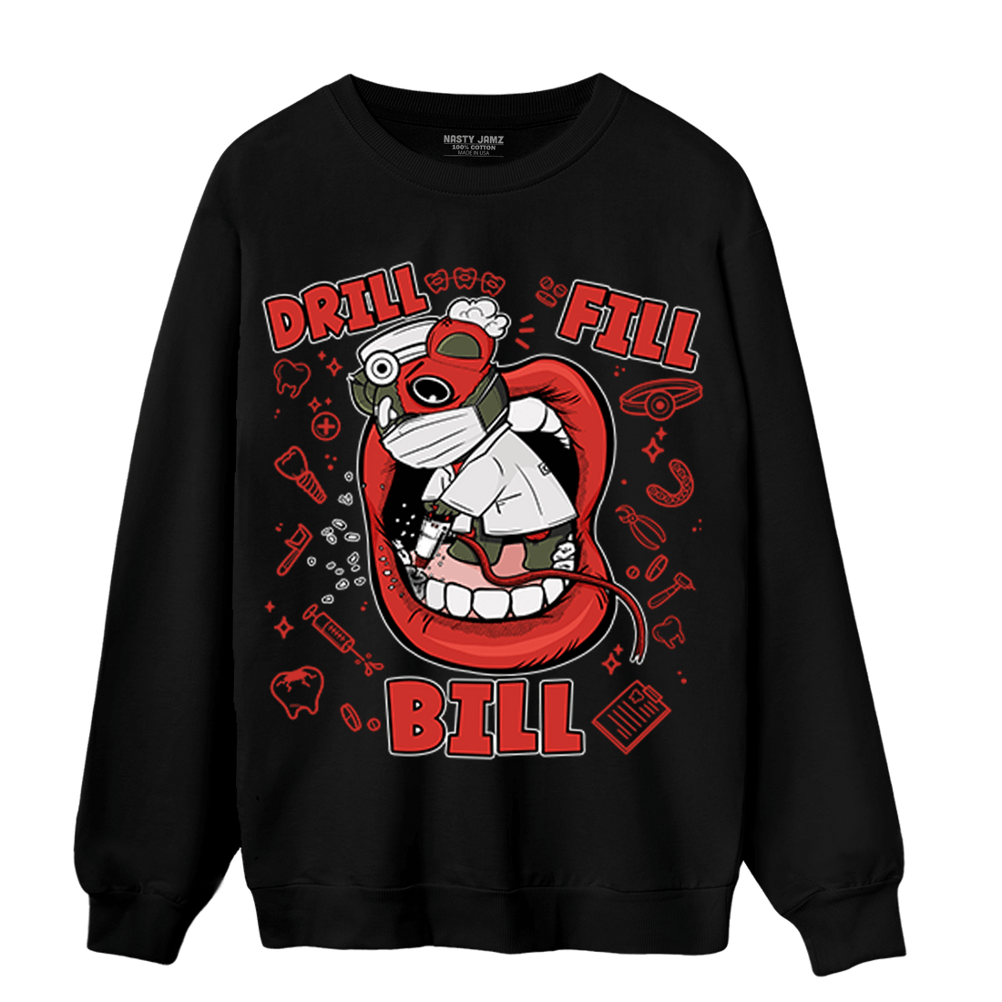 Dunk Low Mystic Red Sweatshirt Match BER The Dentist - NastyJamz