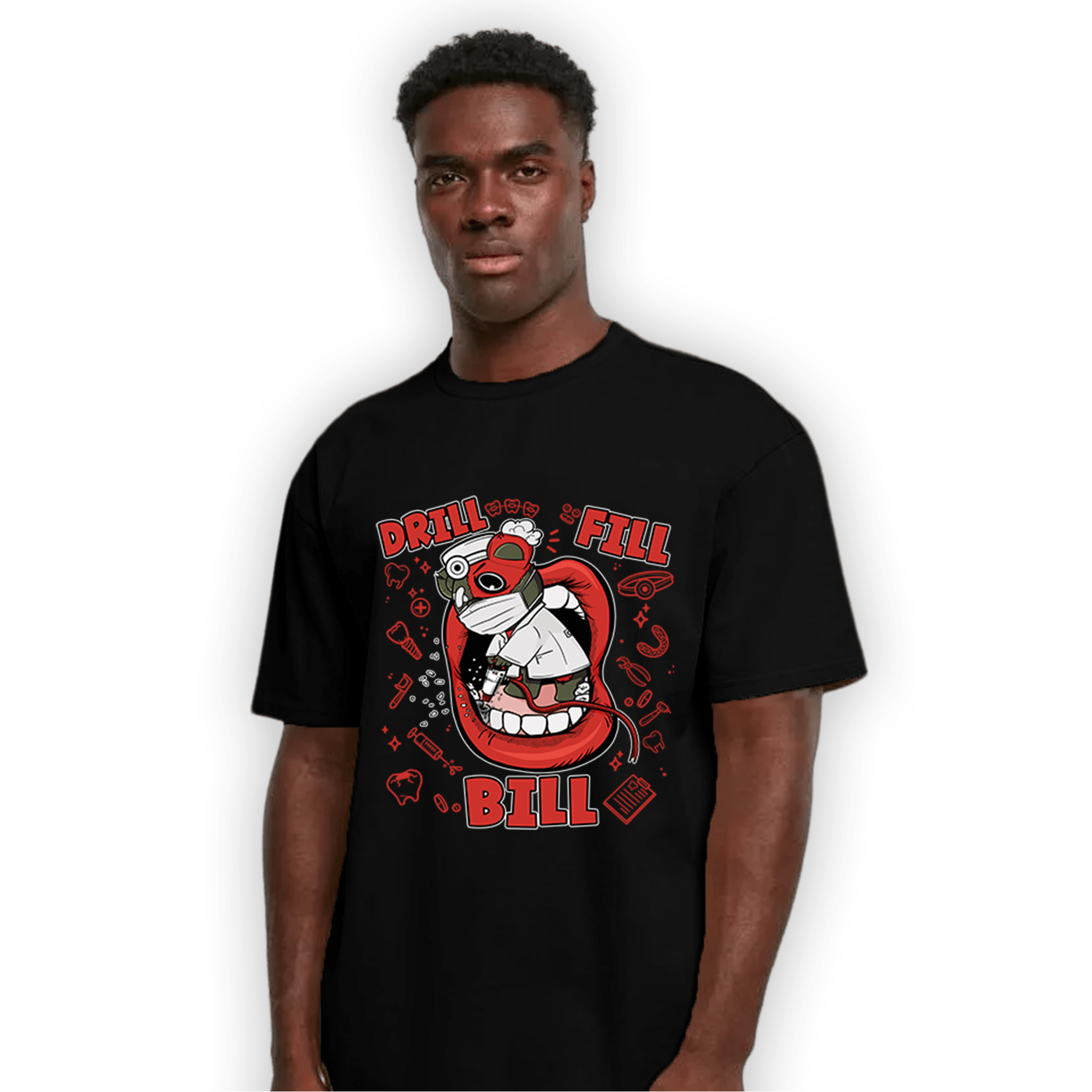 Dunk Low Mystic Red T Shirt Match BER The Dentist - NastyJamz