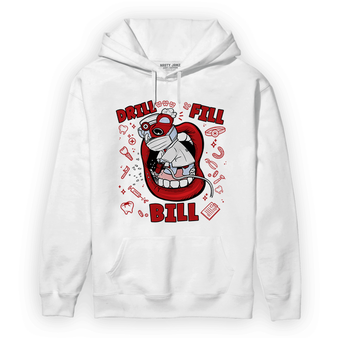 Cherry 11s Hoodie Match BER The Dentist - NastyJamz