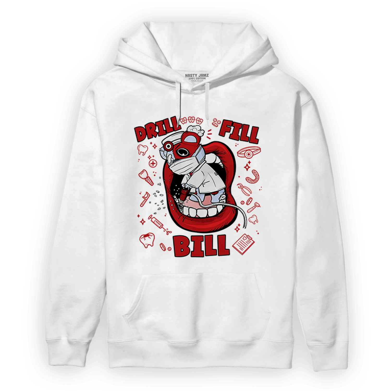 Cherry 11s Hoodie Match BER The Dentist - NastyJamz