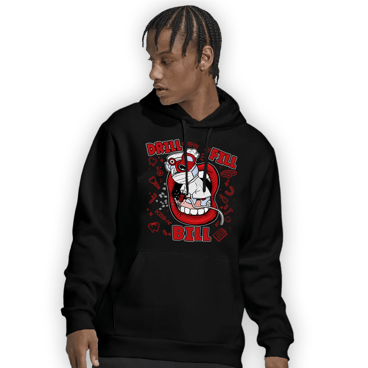 Cherry 11s Hoodie Match BER The Dentist - NastyJamz