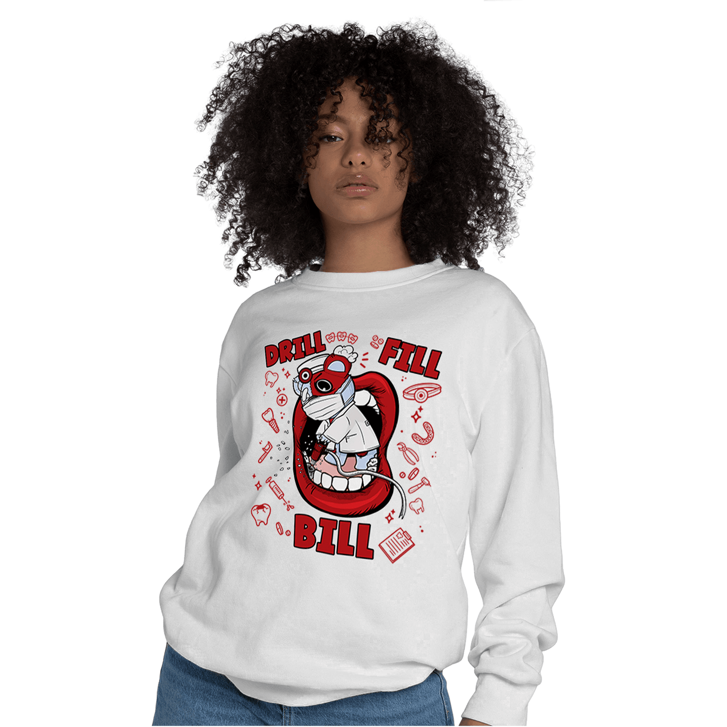 Cherry 11s Sweatshirt Match BER The Dentist - NastyJamz