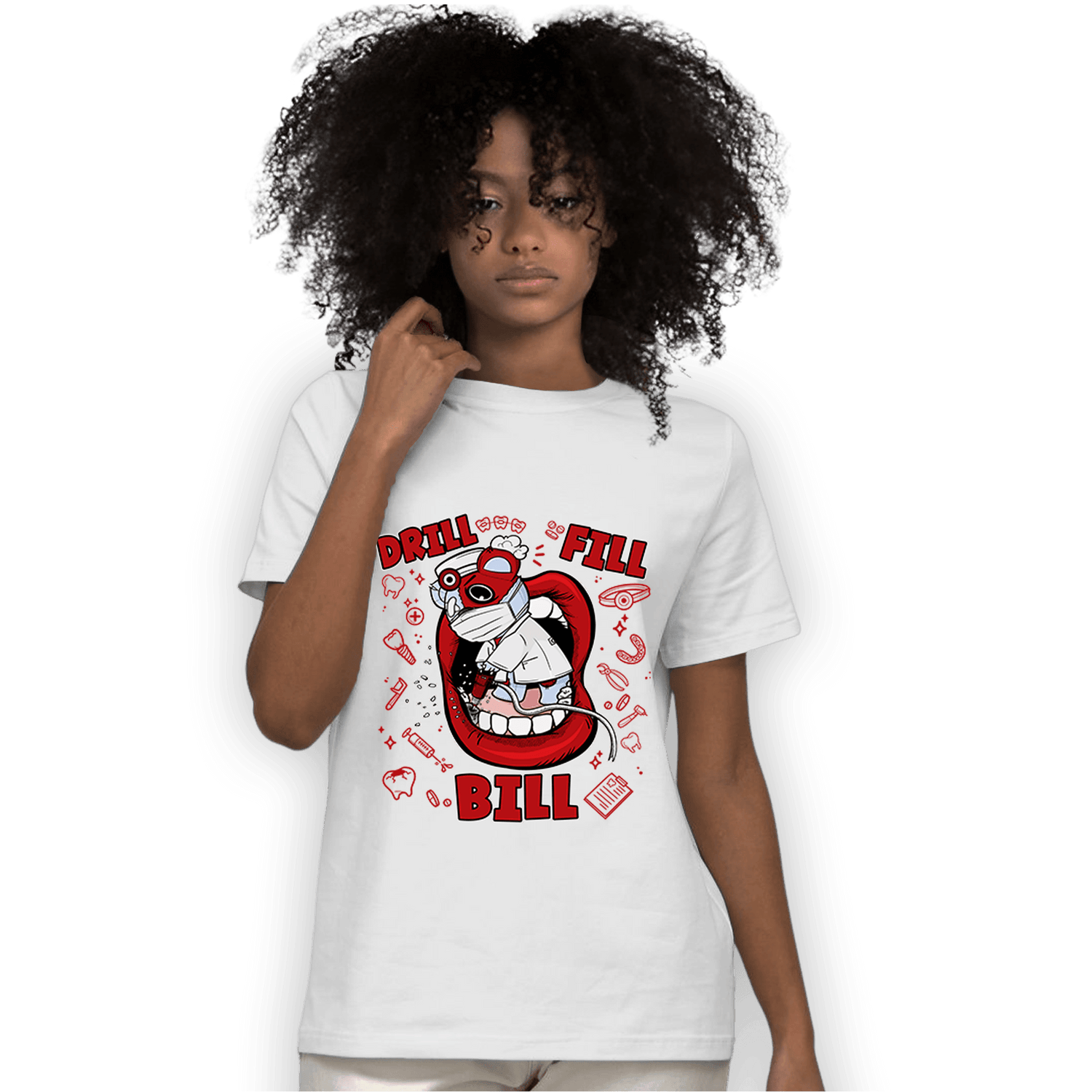 Cherry 11s T Shirt Match BER The Dentist - NastyJamz