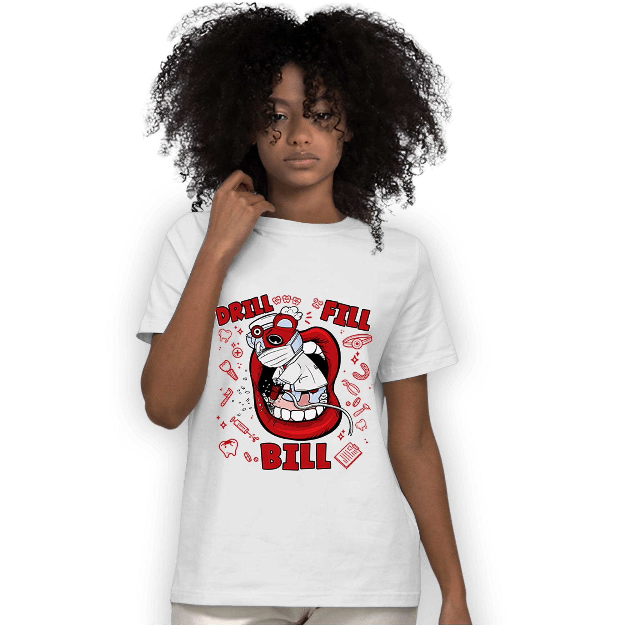 Cherry 11s T Shirt Match BER The Dentist - NastyJamz