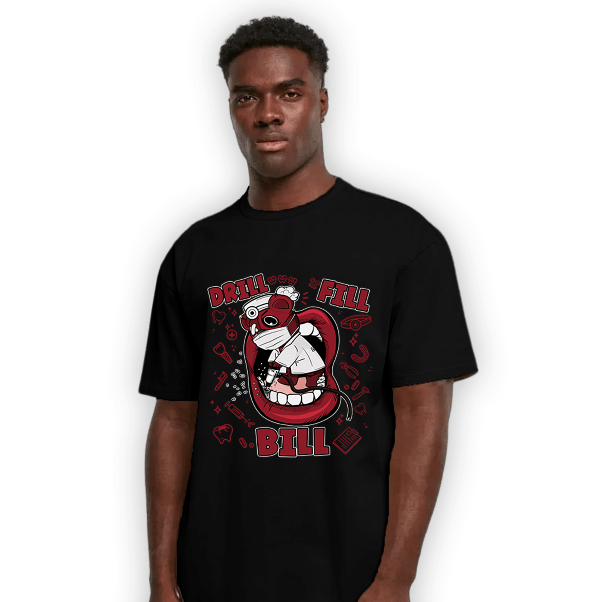 Cherry 12s T Shirt Match BER The Dentist - NastyJamz
