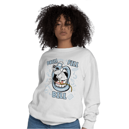 Blue Grey 13s Sweatshirt Match BER The Dentist - NastyJamz