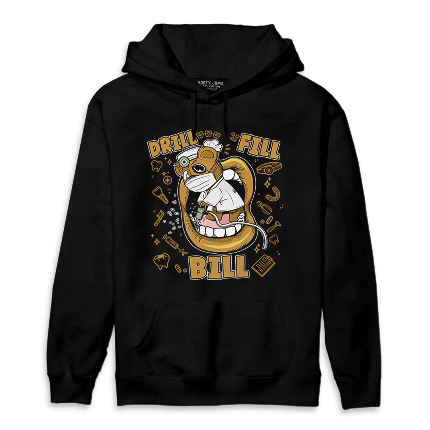 Wheat 13s Hoodie Match BER The Dentist - NastyJamz