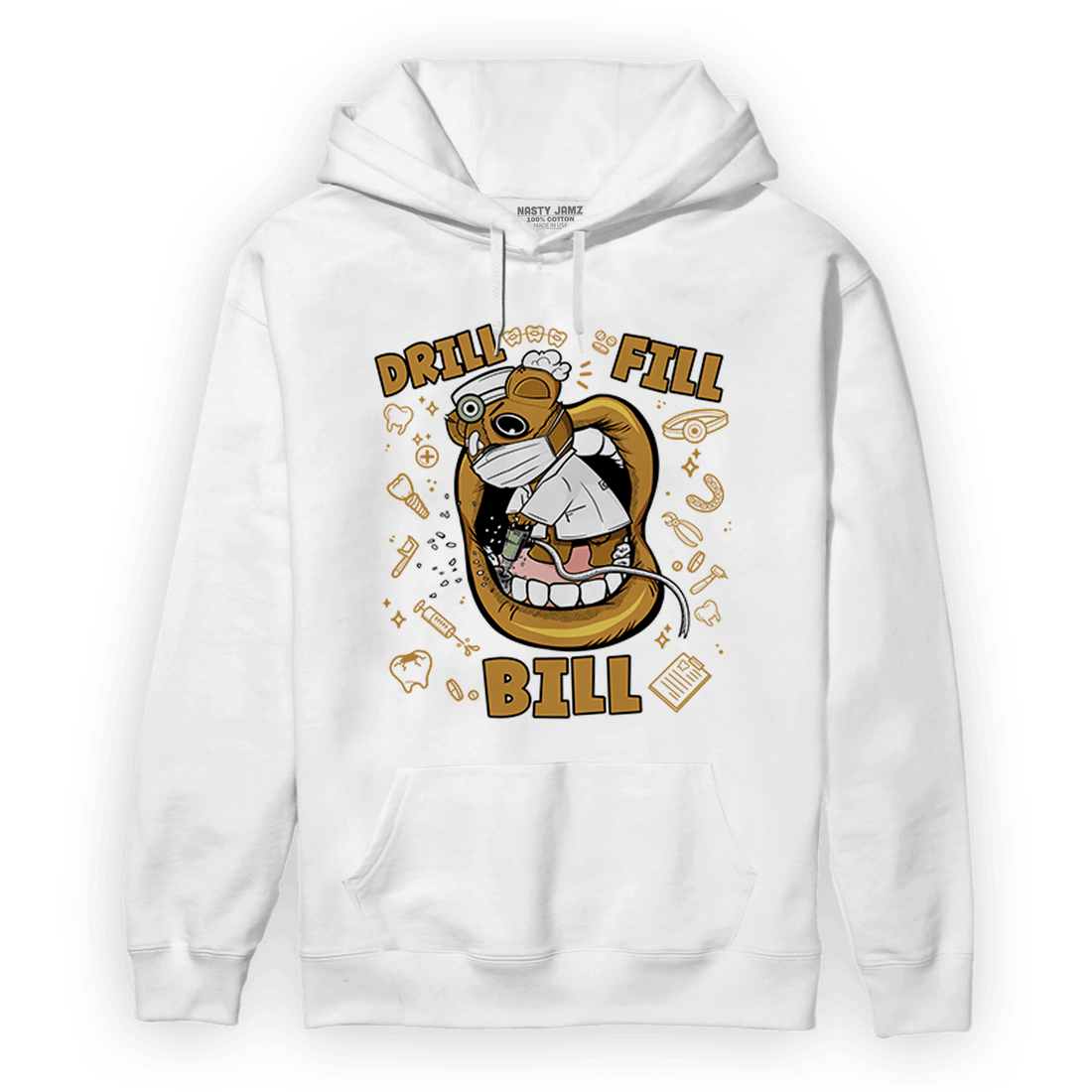 Wheat 13s Hoodie Match BER The Dentist - NastyJamz
