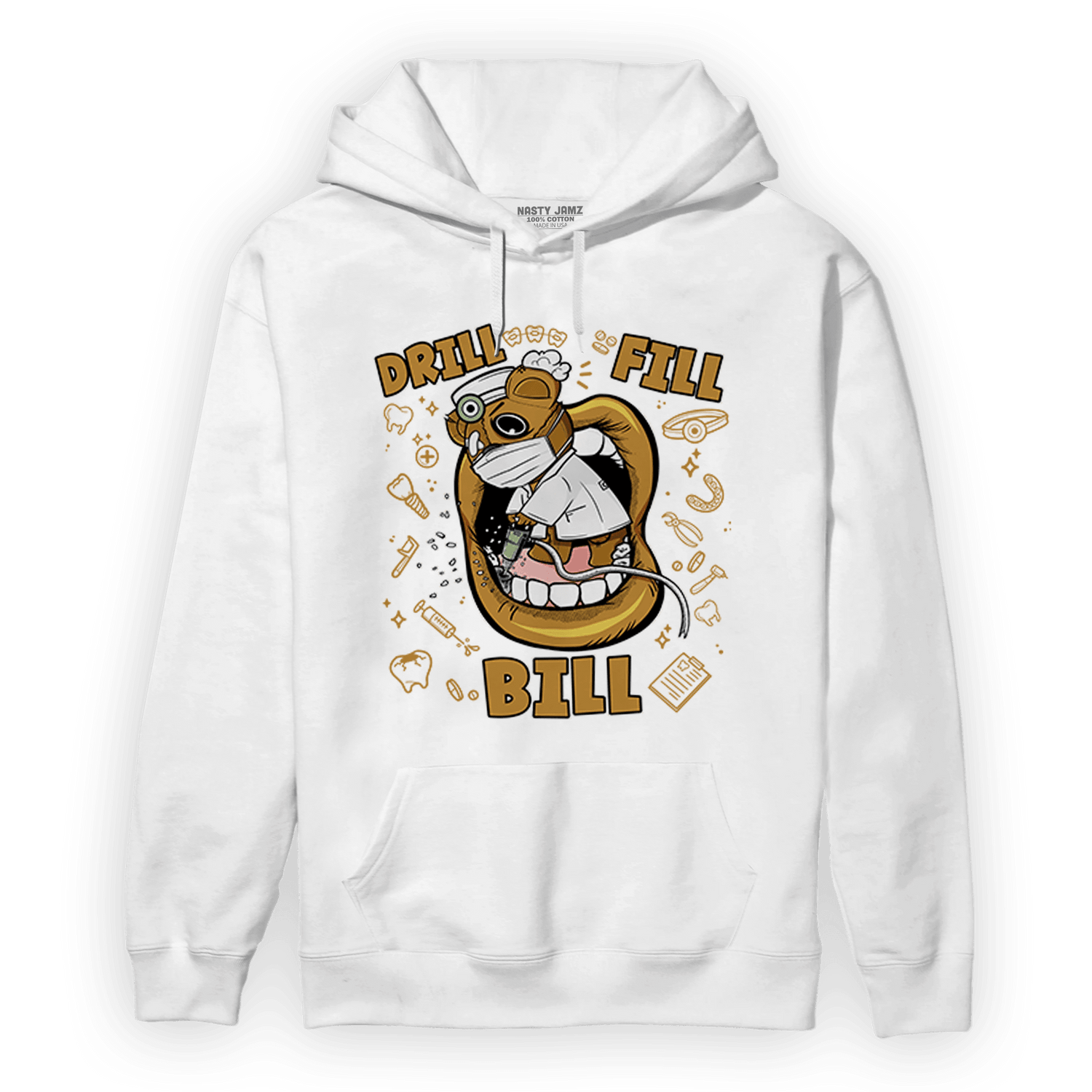 Wheat 13s Hoodie Match BER The Dentist - NastyJamz