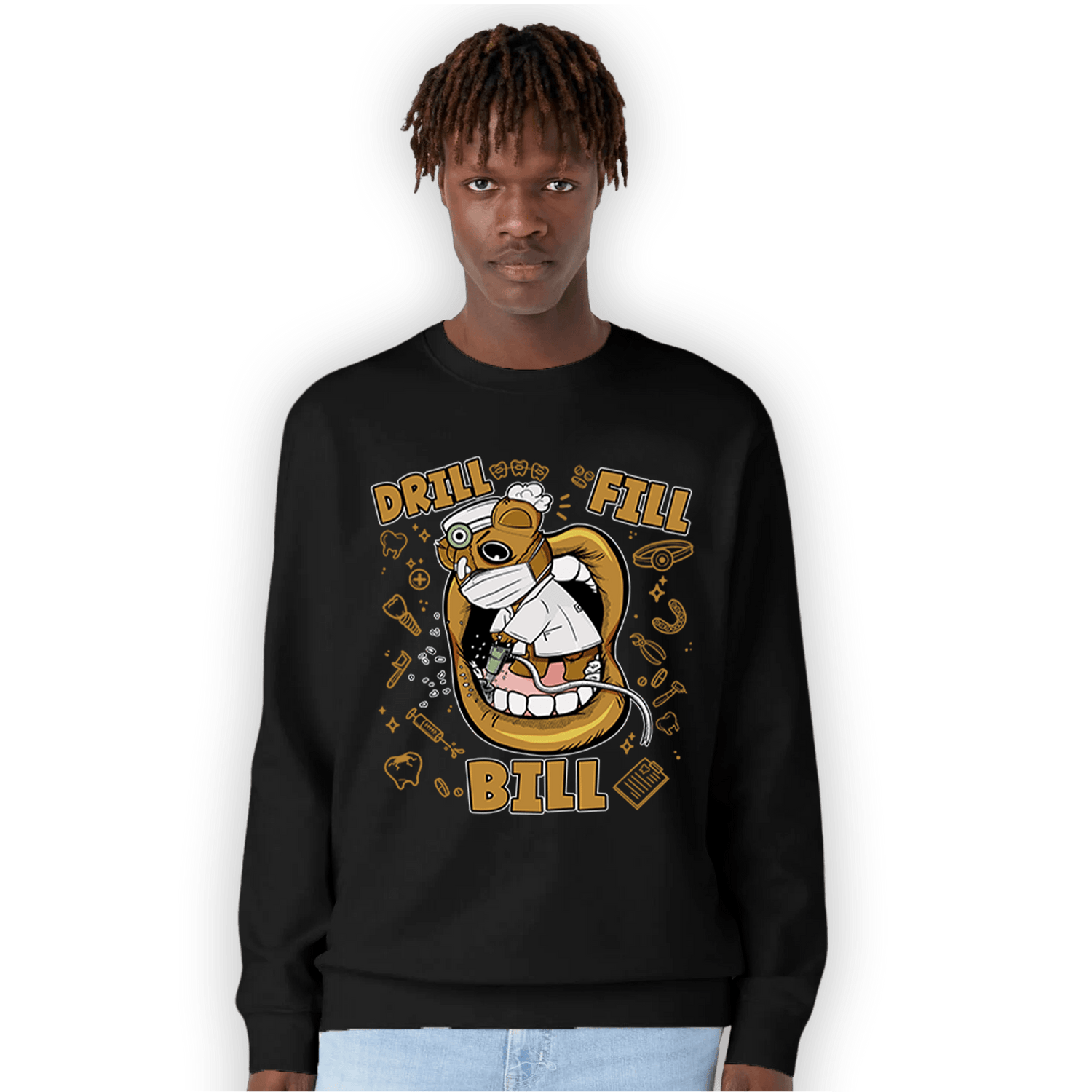 Wheat 13s Sweatshirt Match BER The Dentist - NastyJamz
