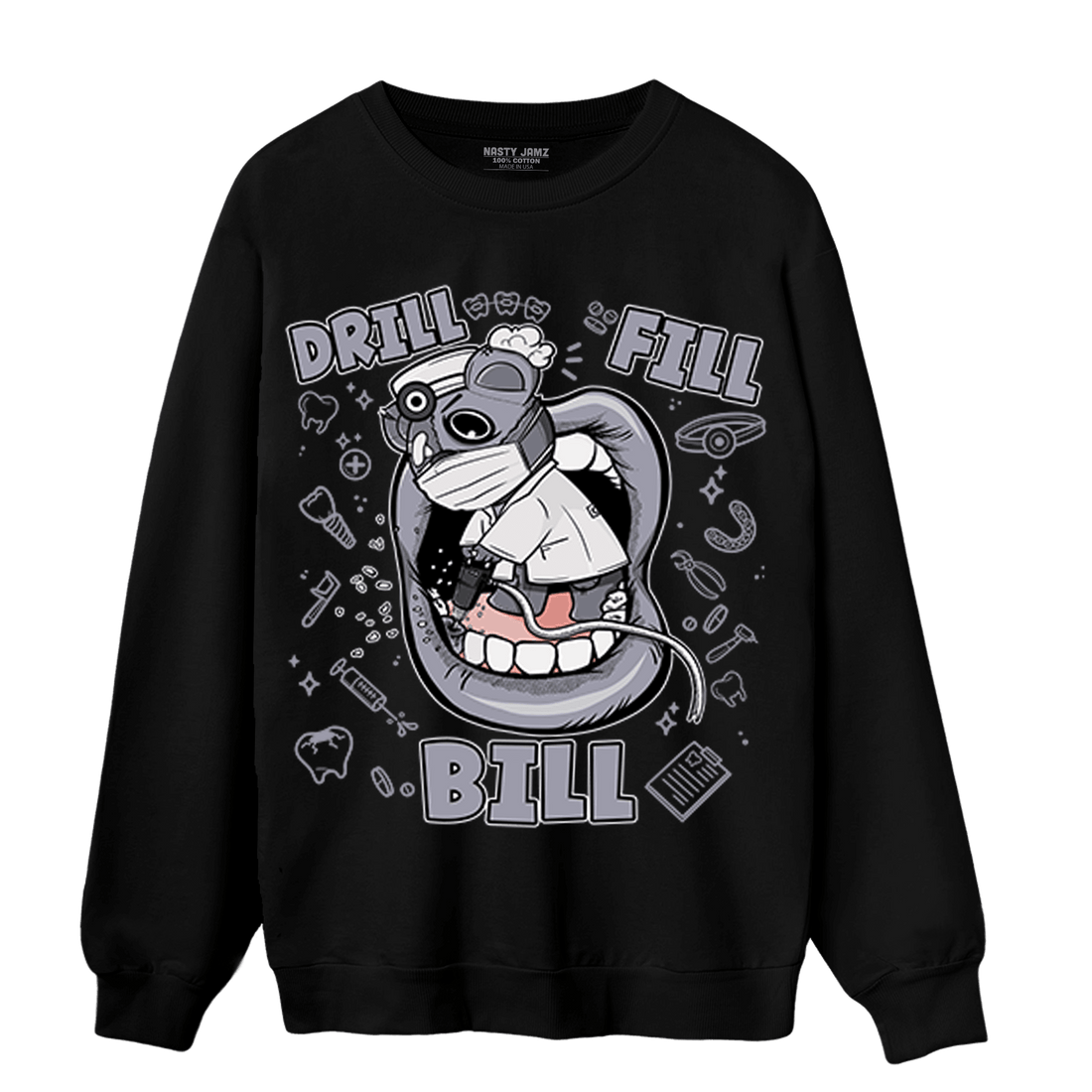 Stealth 14s Sweatshirt Match BER The Dentist - NastyJamz