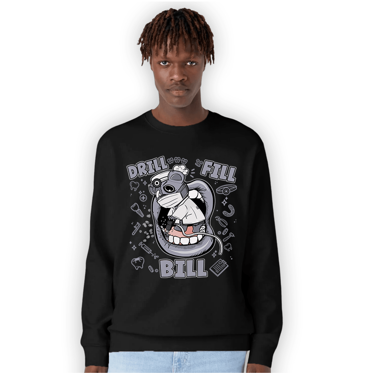 Stealth 14s Sweatshirt Match BER The Dentist - NastyJamz