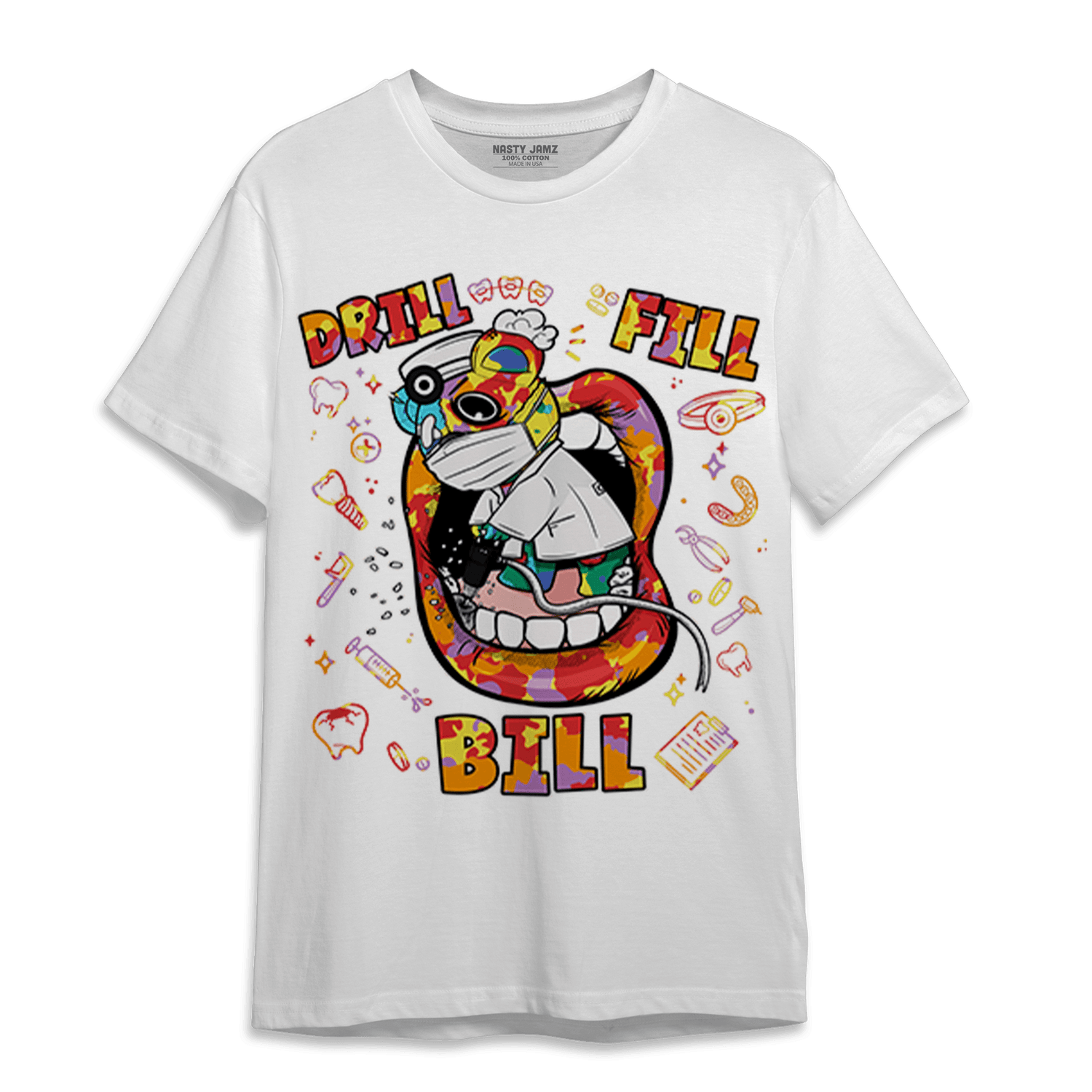 Mid GS Six Championships 1s T Shirt Match BER The Dentist - NastyJamz