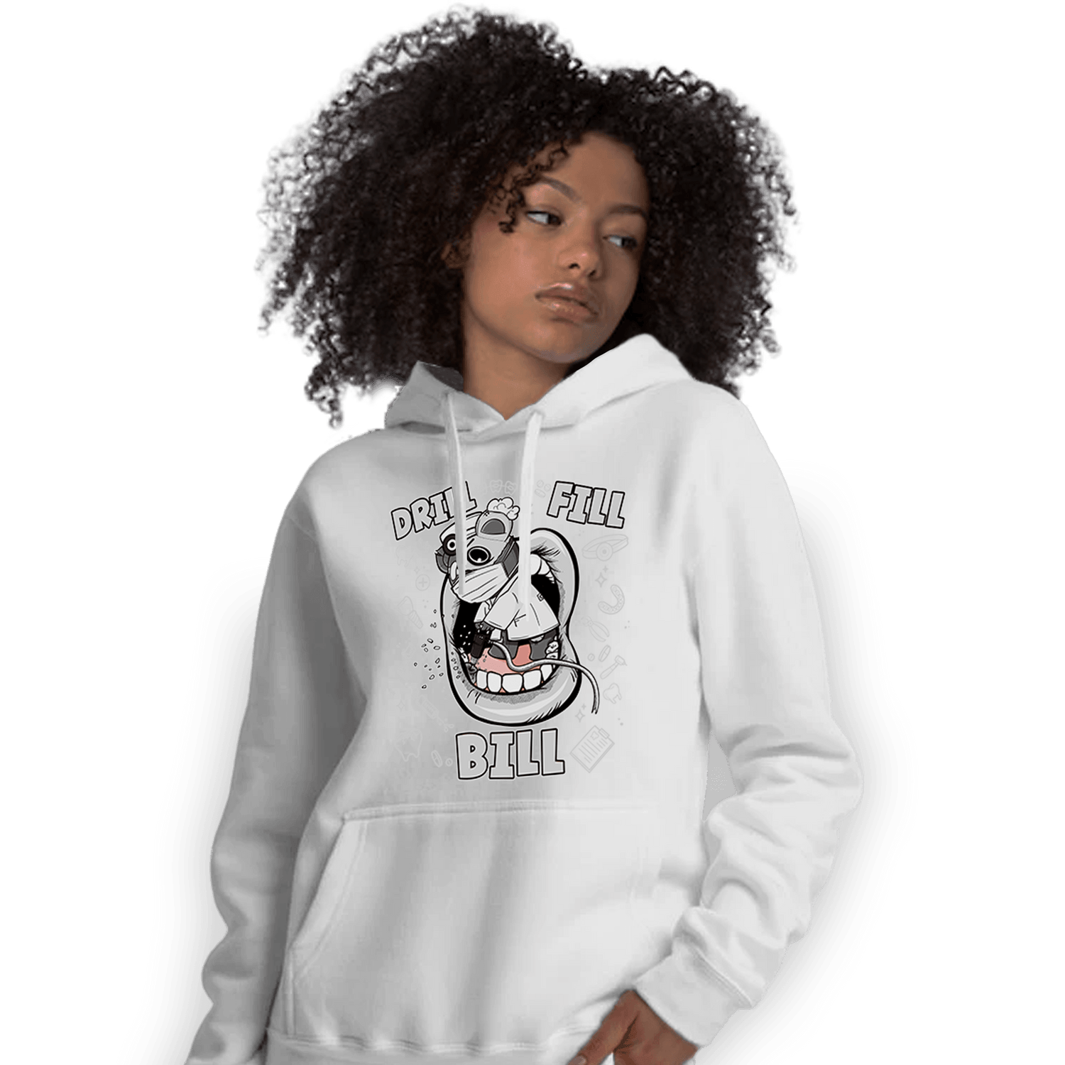 Retro High OG Black White 1s Hoodie Match BER The Dentist - NastyJamz