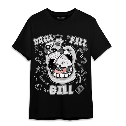 Retro High OG Black White 1s T Shirt Match BER The Dentist - NastyJamz