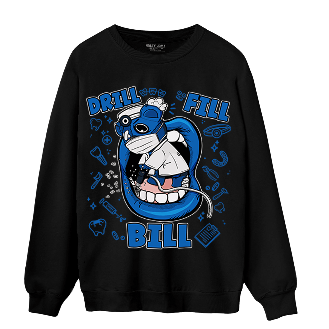 Royal Reimagined 1s Sweatshirt Match BER The Dentist - NastyJamz