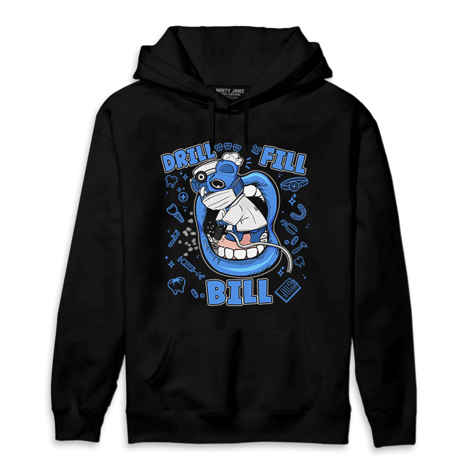 University Blue Toe 1s Hoodie Match BER The Dentist - NastyJamz