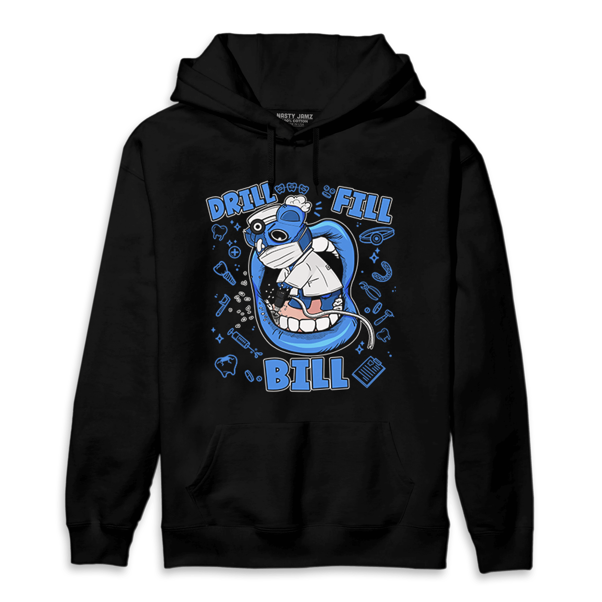 University Blue Toe 1s Hoodie Match BER The Dentist - NastyJamz