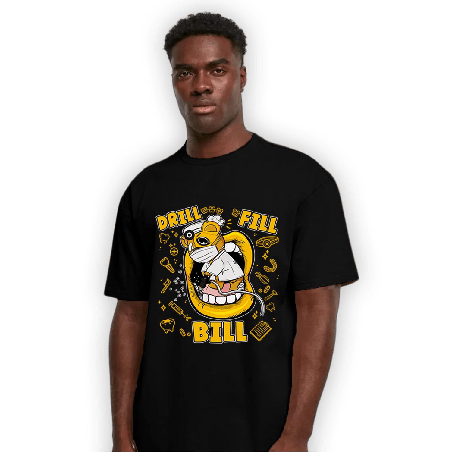 Yellow Ochre 1s T Shirt Match BER The Dentist - NastyJamz