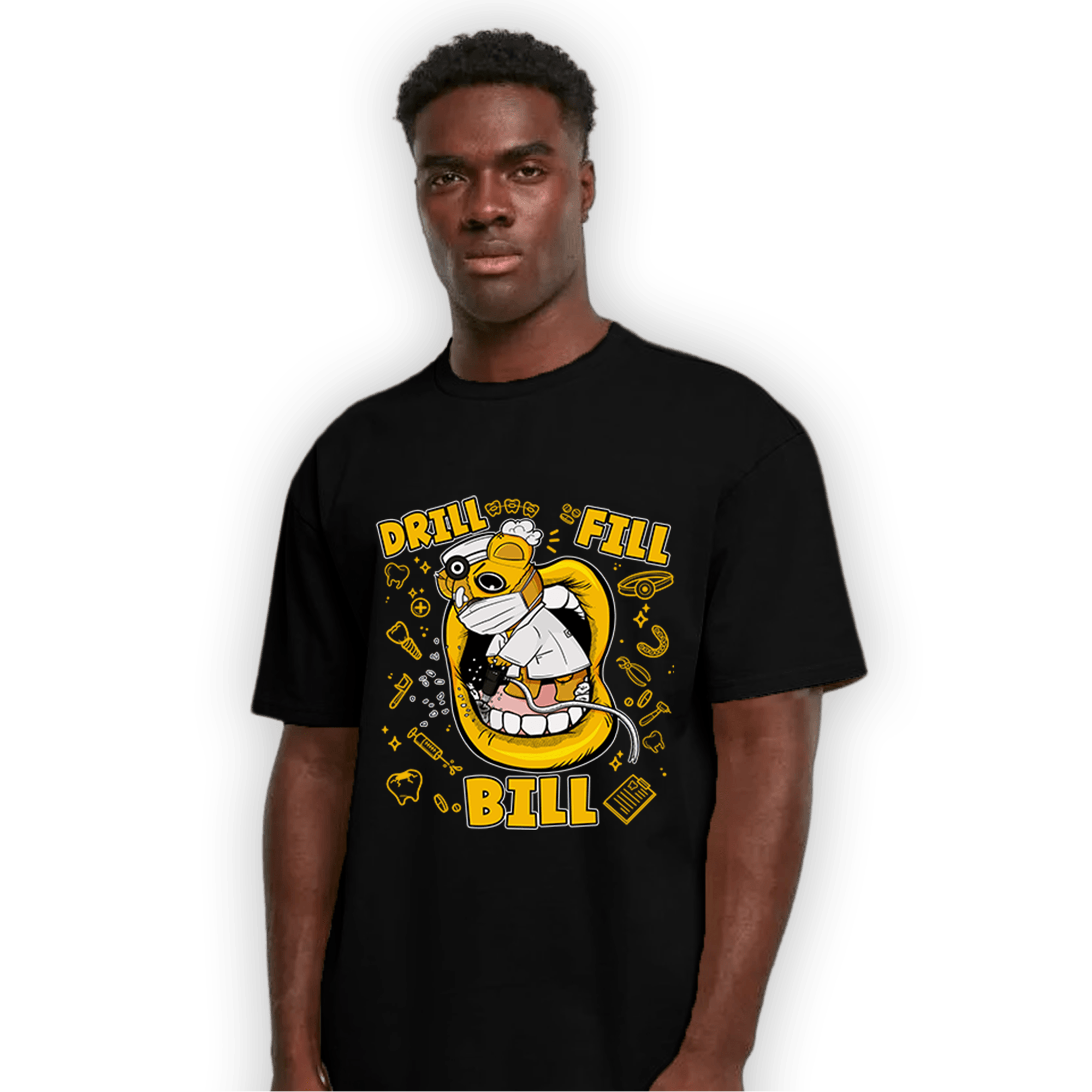 Yellow Ochre 1s T Shirt Match BER The Dentist - NastyJamz