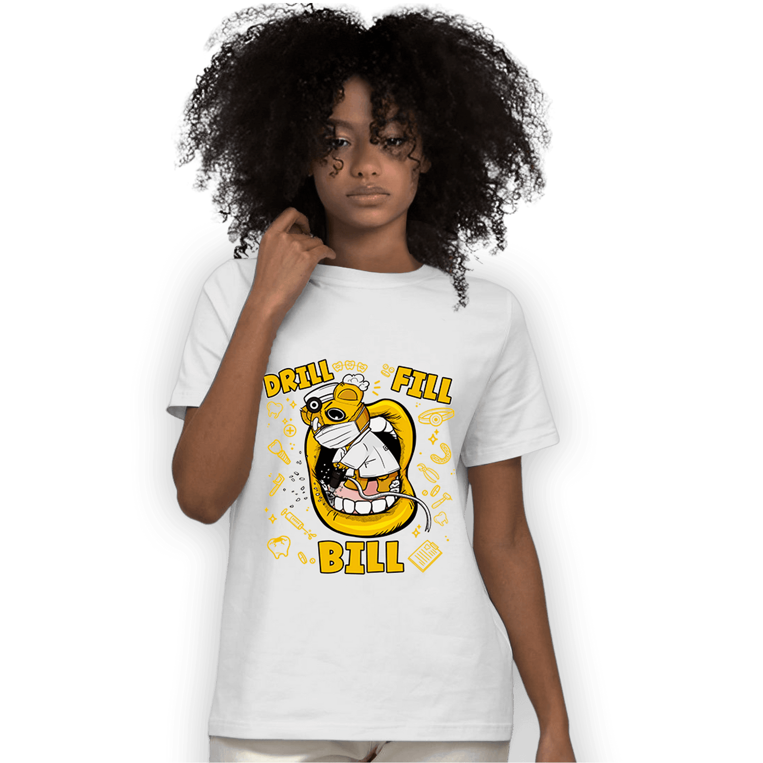 Yellow Ochre 1s T Shirt Match BER The Dentist - NastyJamz