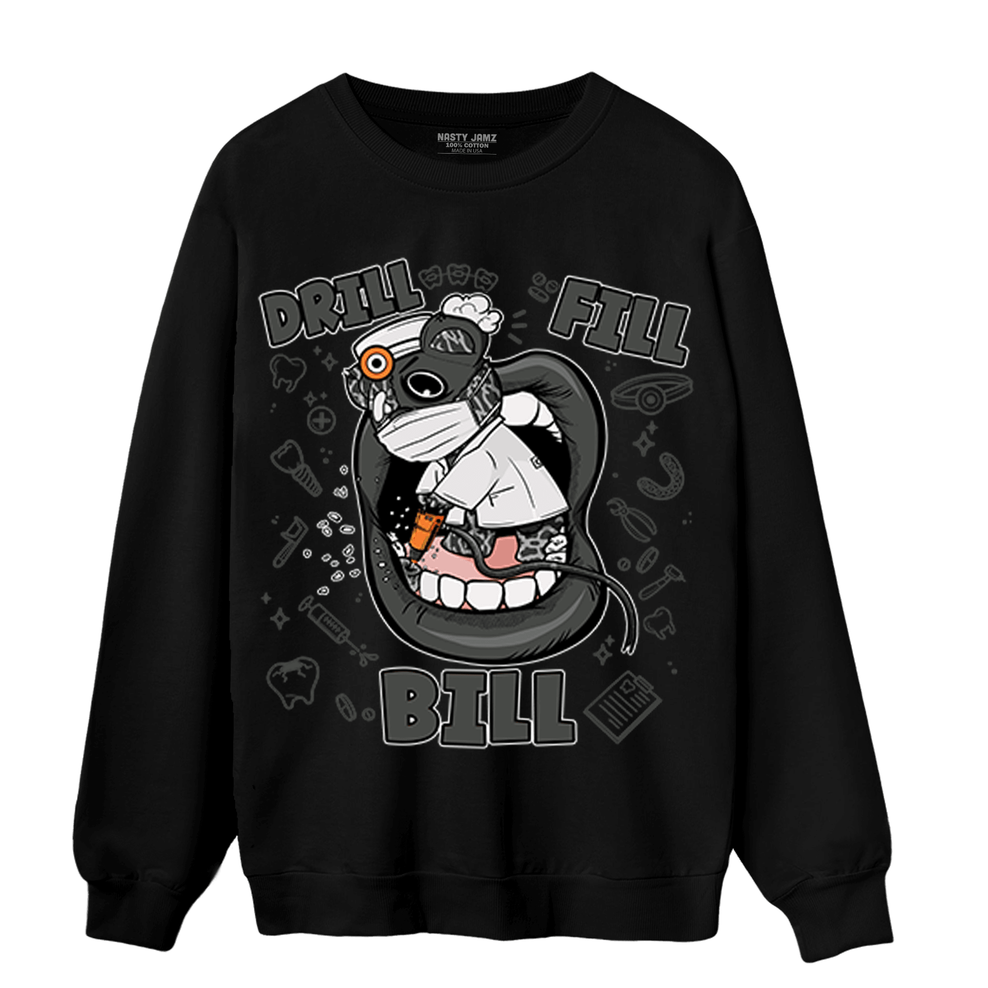 Fear Pack 3s Sweatshirt Match BER The Dentist - NastyJamz