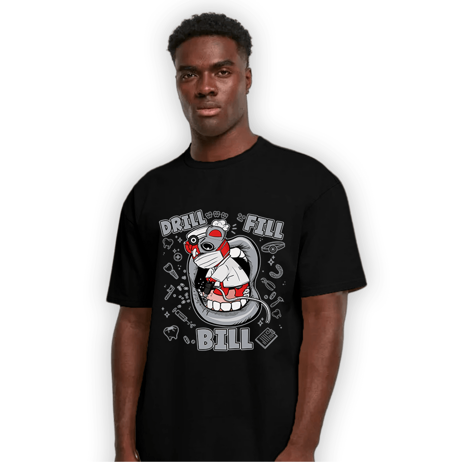 Bred Reimagined 4s T Shirt Match BER The Dentist - NastyJamz