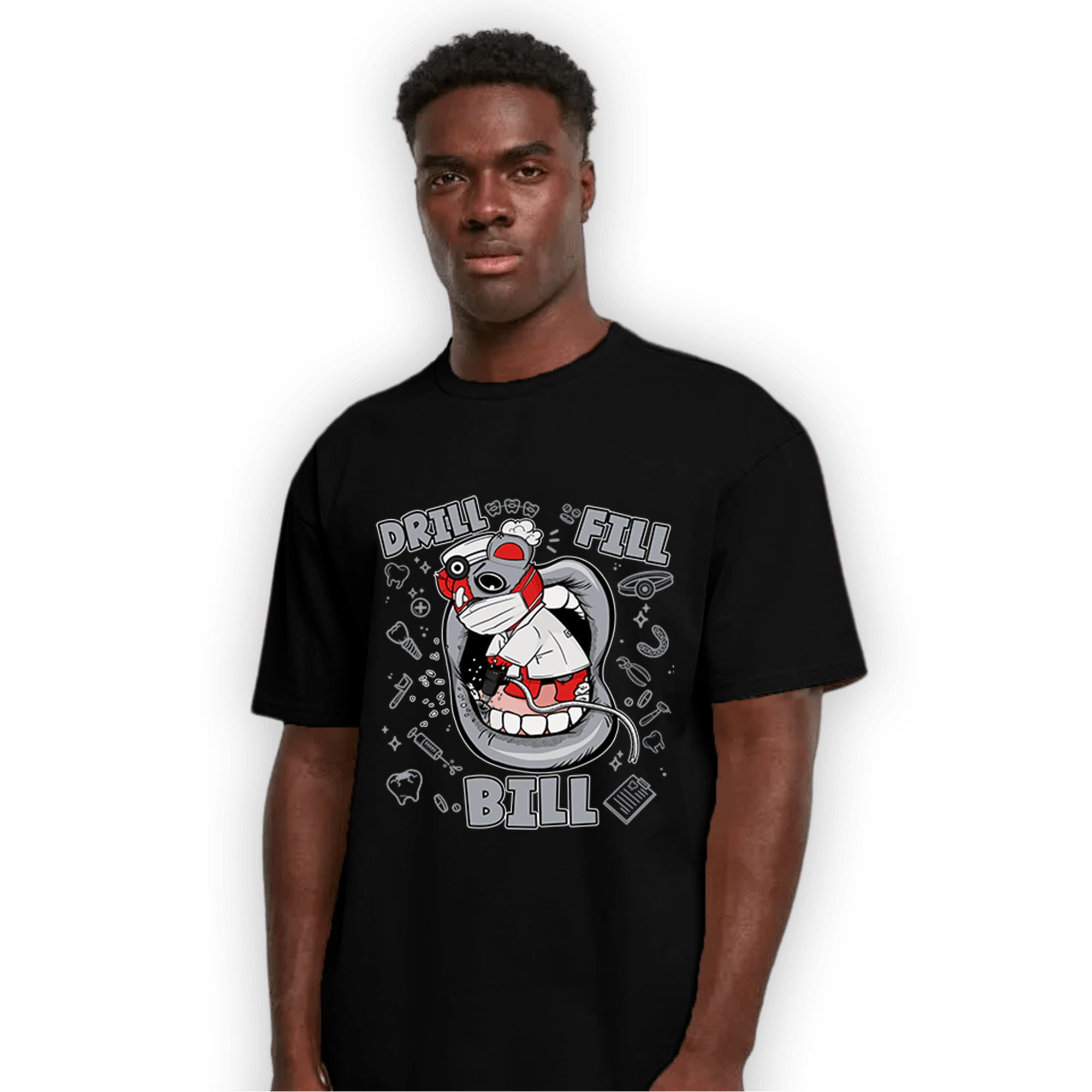 Bred Reimagined 4s T Shirt Match BER The Dentist - NastyJamz