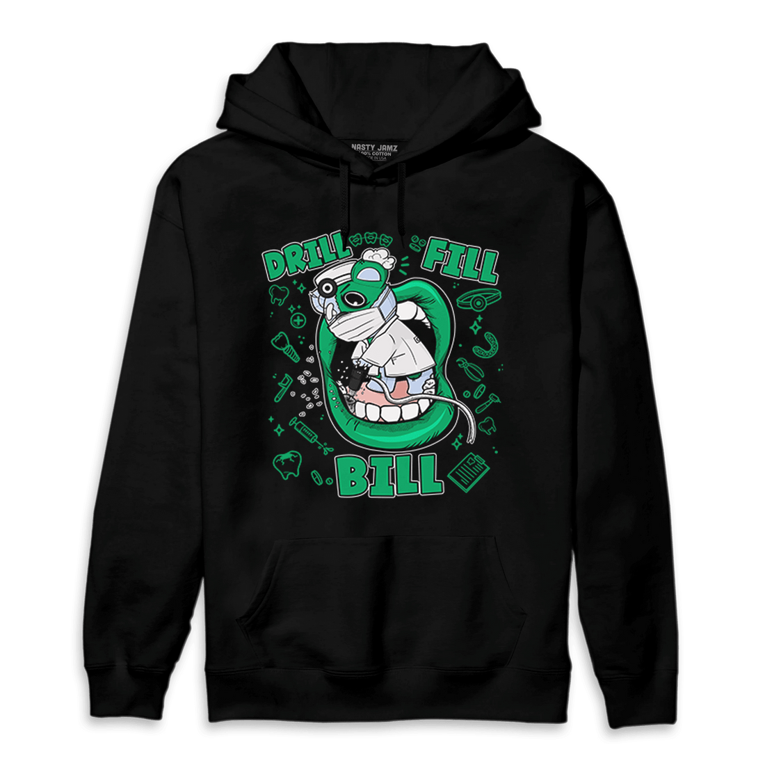 Lucky Green 5s Hoodie Match BER The Dentist - NastyJamz
