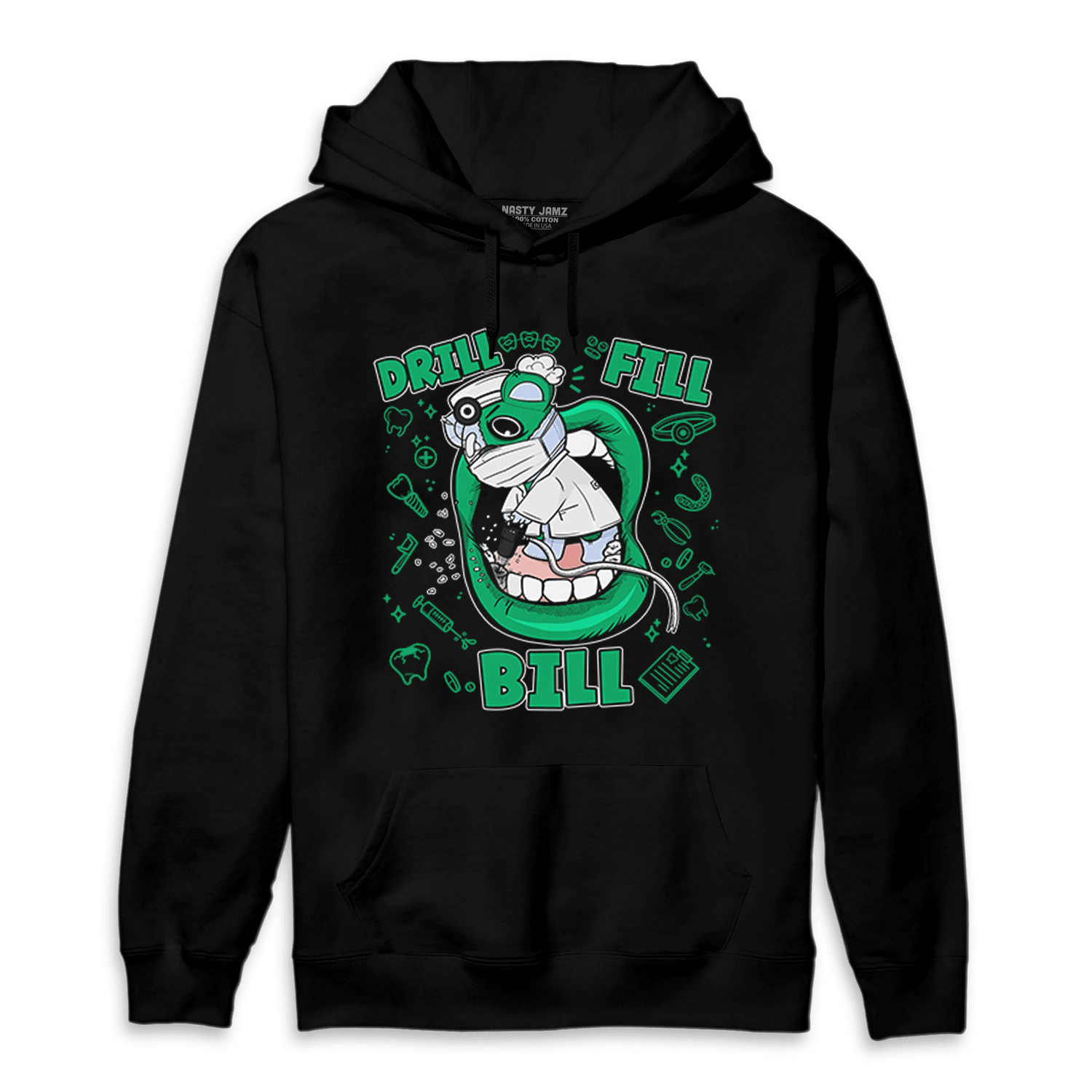 Lucky Green 5s Hoodie Match BER The Dentist - NastyJamz
