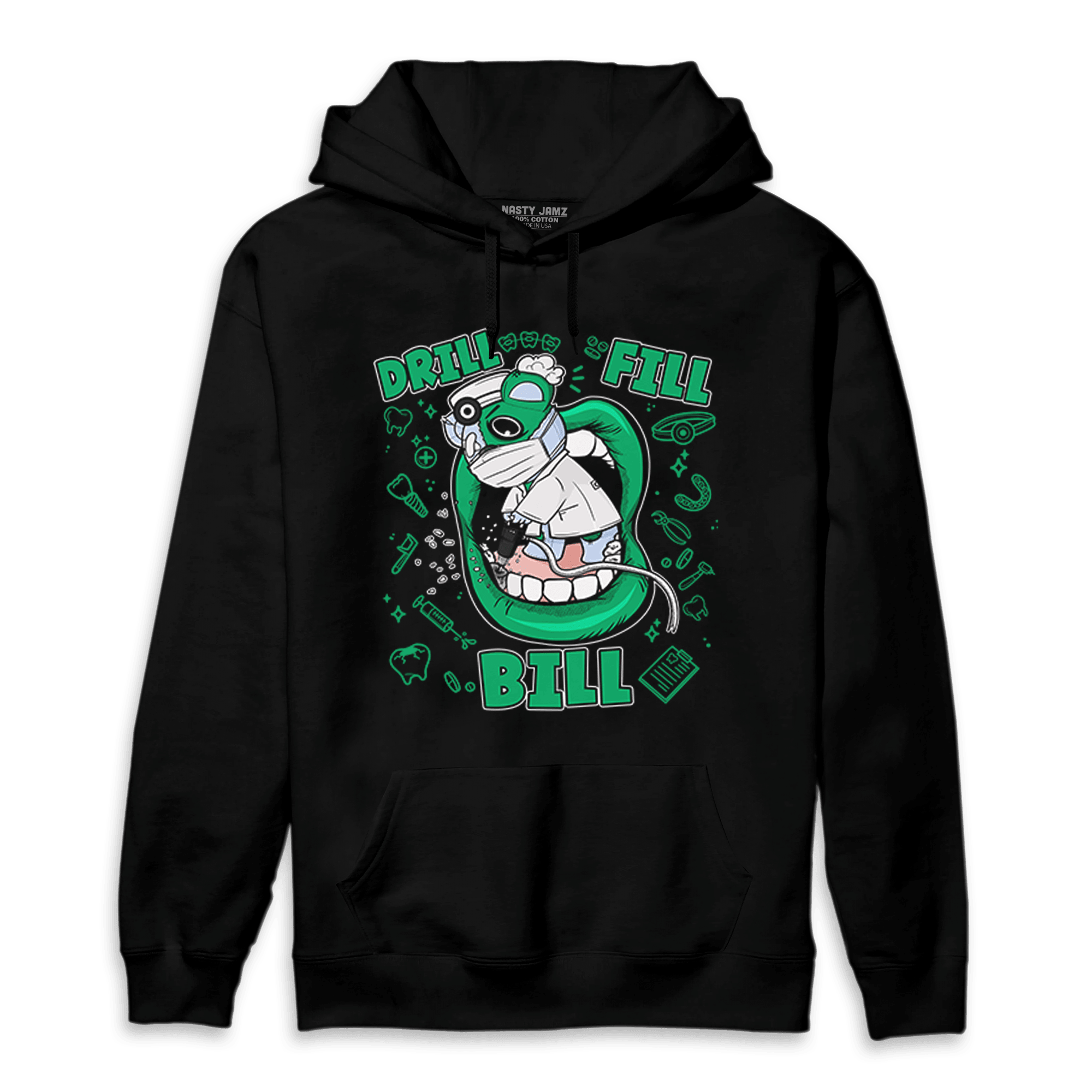 Lucky Green 5s Hoodie Match BER The Dentist - NastyJamz
