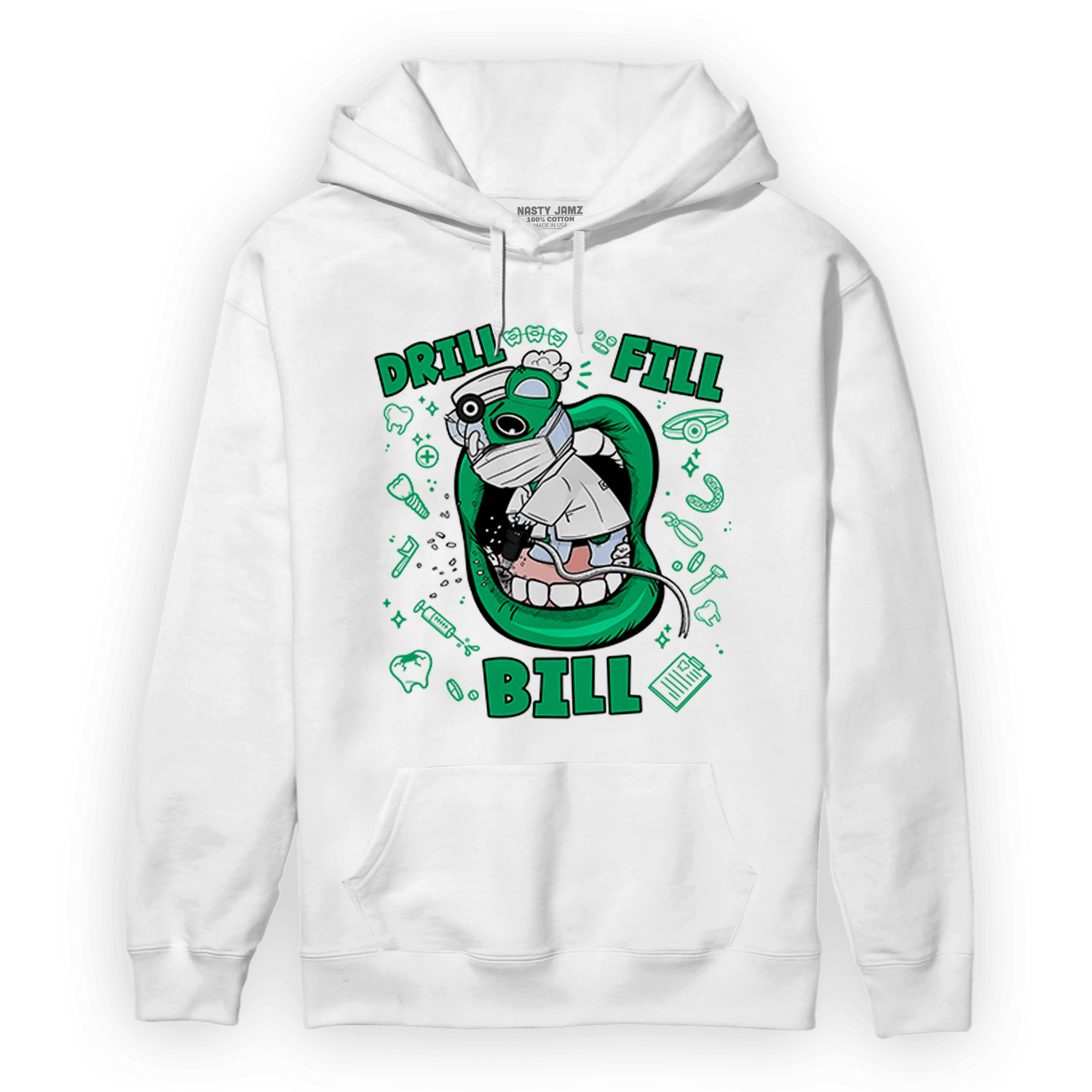 Lucky Green 5s Hoodie Match BER The Dentist - NastyJamz
