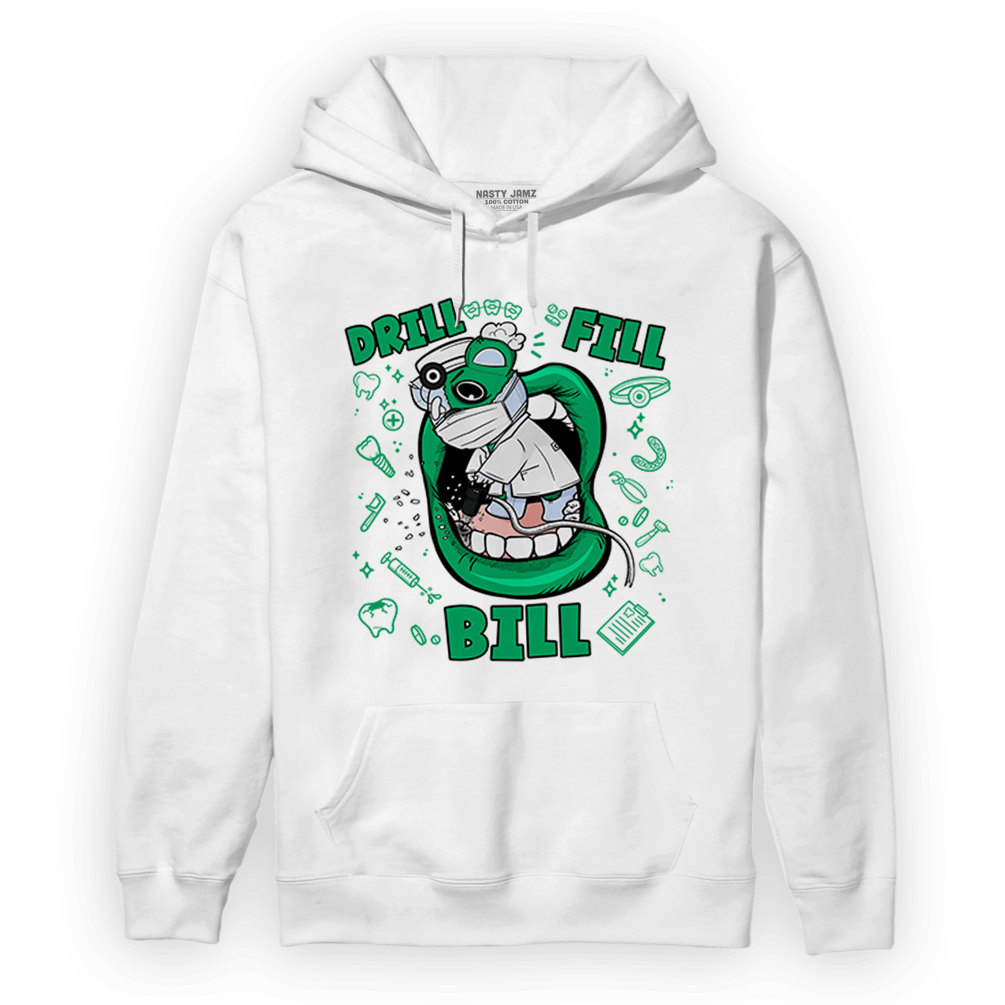 Lucky Green 5s Hoodie Match BER The Dentist - NastyJamz