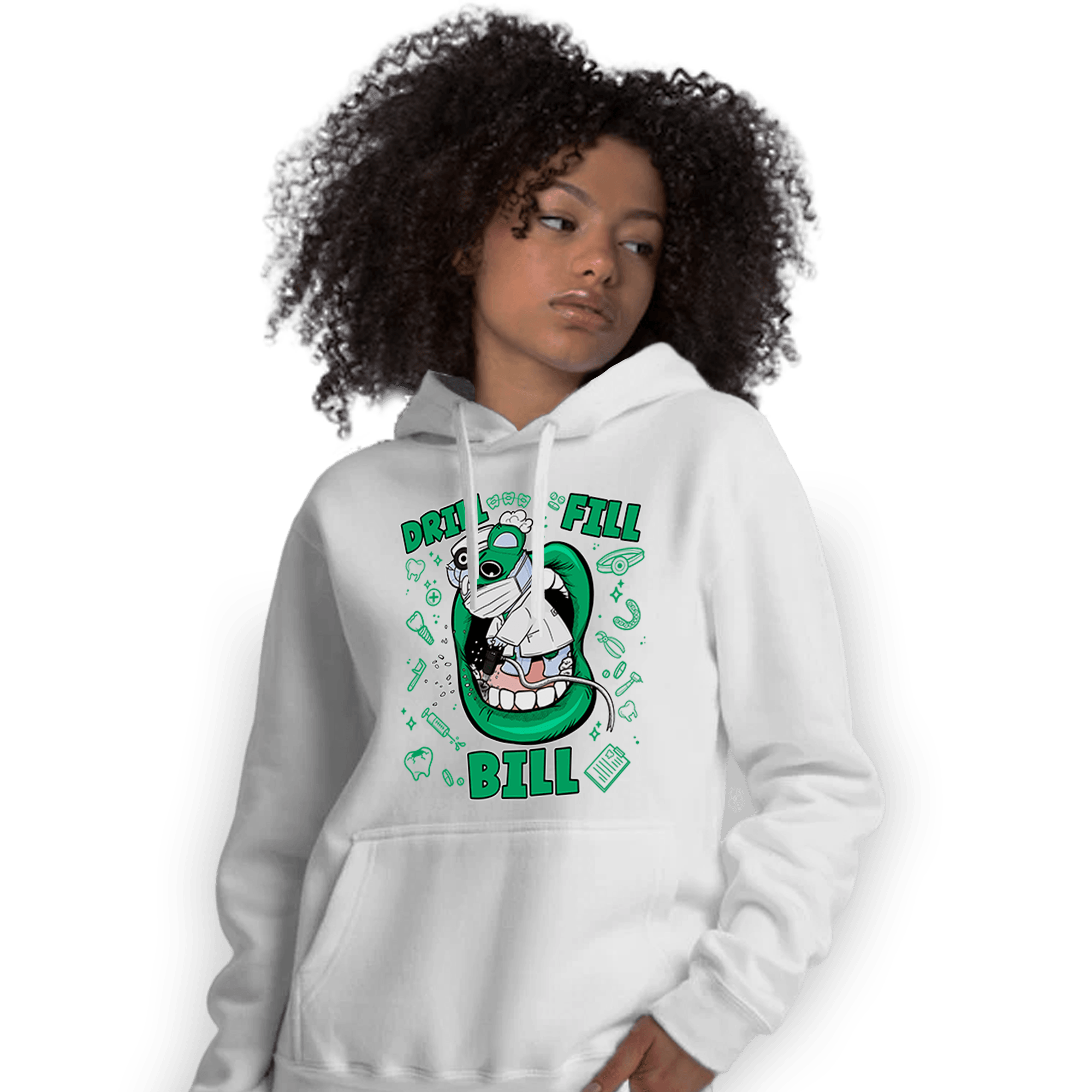 Lucky Green 5s Hoodie Match BER The Dentist - NastyJamz