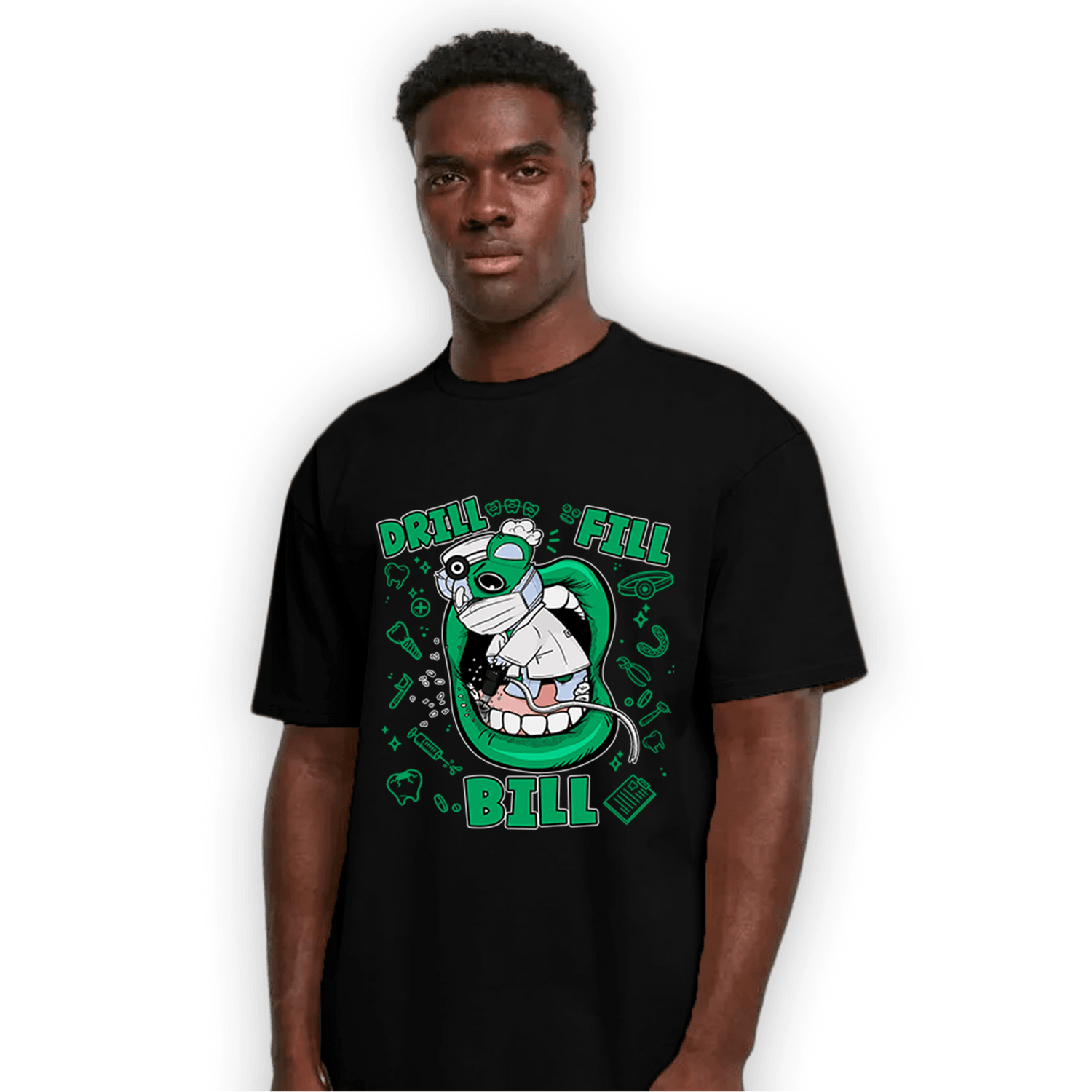 Lucky Green 5s T Shirt Match BER The Dentist - NastyJamz