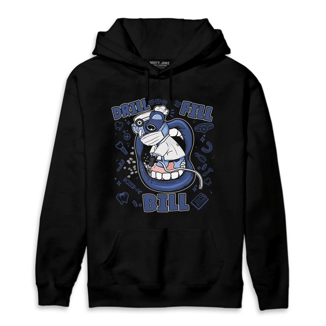 Midnight Navy 5s Hoodie Match BER The Dentist - NastyJamz