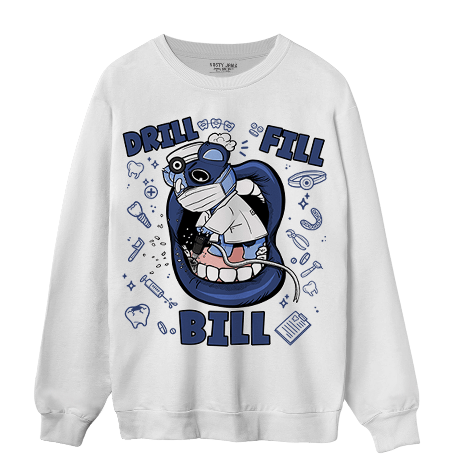 Midnight Navy 5s Sweatshirt Match BER The Dentist - NastyJamz