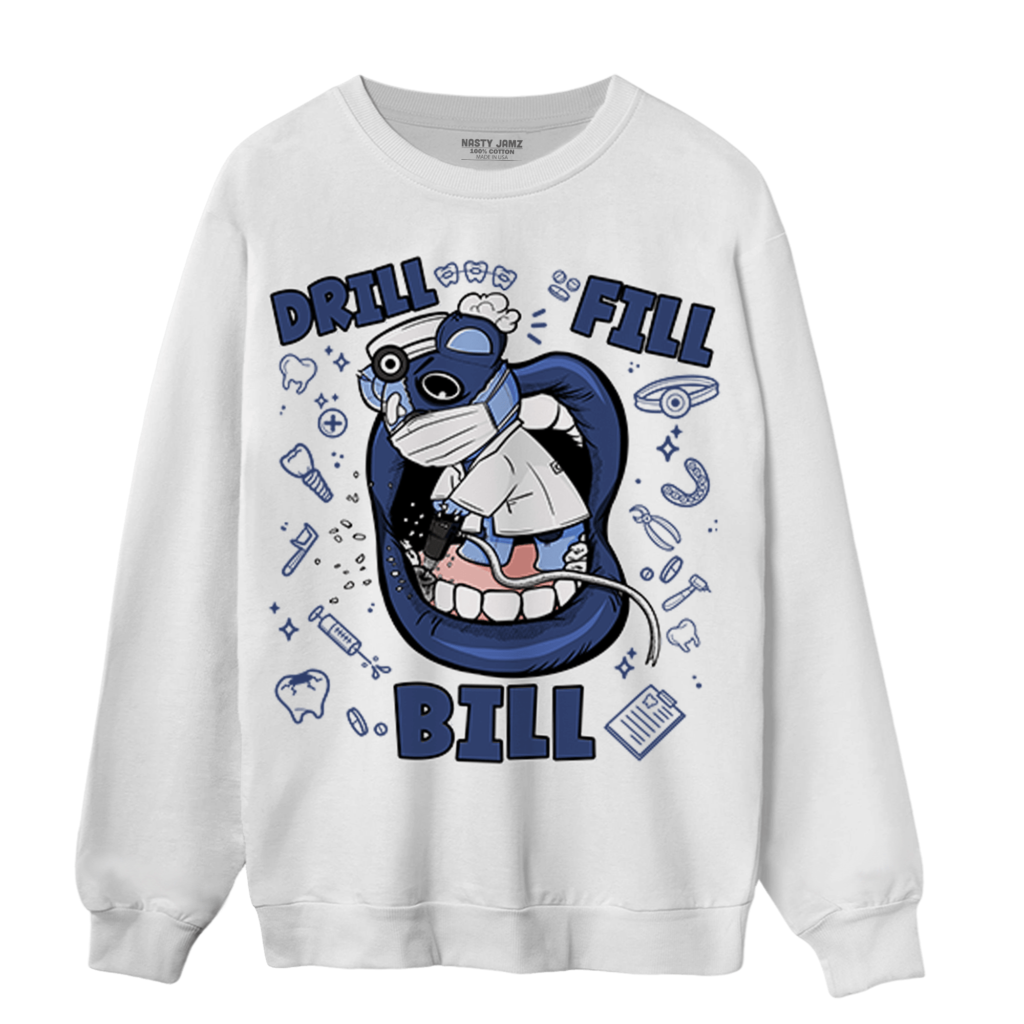 Midnight Navy 5s Sweatshirt Match BER The Dentist - NastyJamz