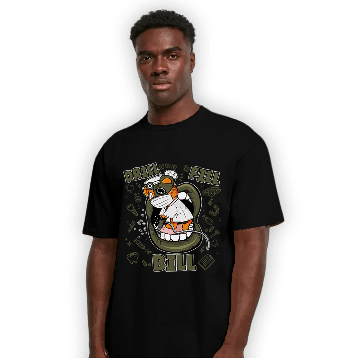 Olive 5s T Shirt Match BER The Dentist - NastyJamz