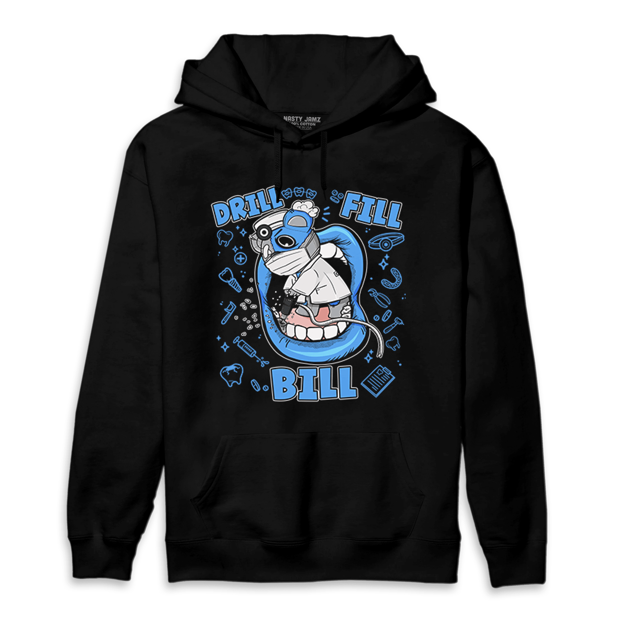 University Blue 5s Hoodie Match BER The Dentist - NastyJamz