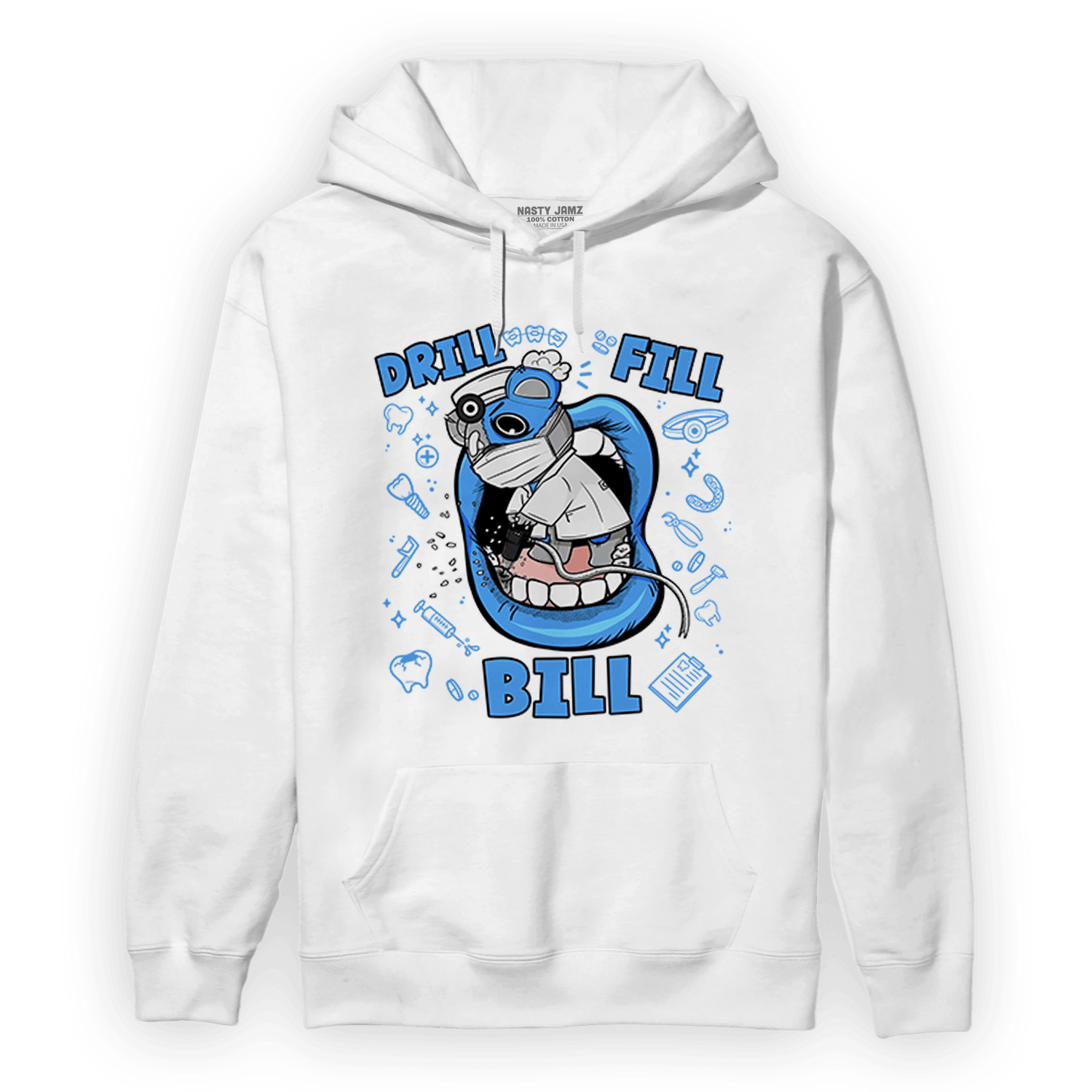 University Blue 5s Hoodie Match BER The Dentist - NastyJamz
