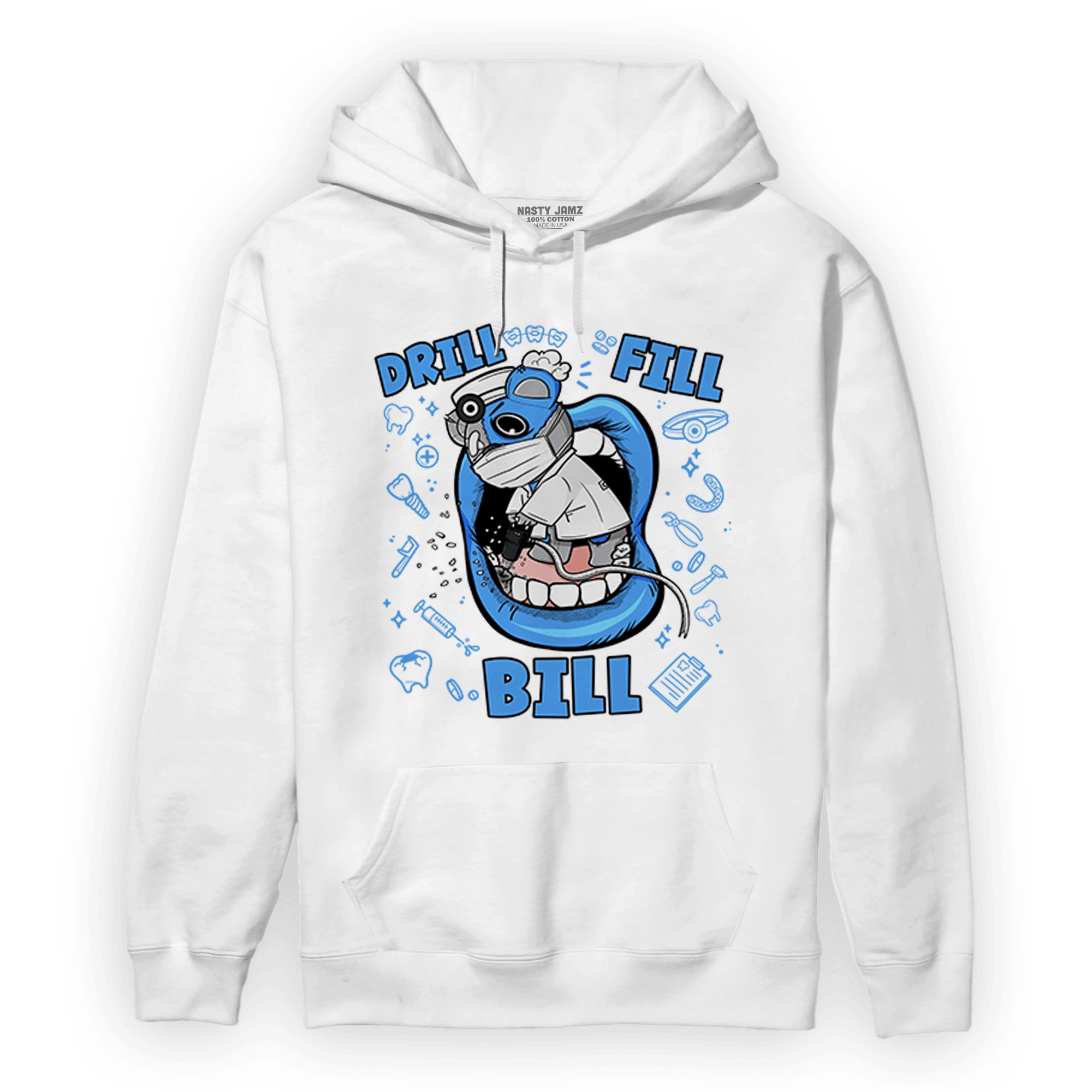 University Blue 5s Hoodie Match BER The Dentist - NastyJamz