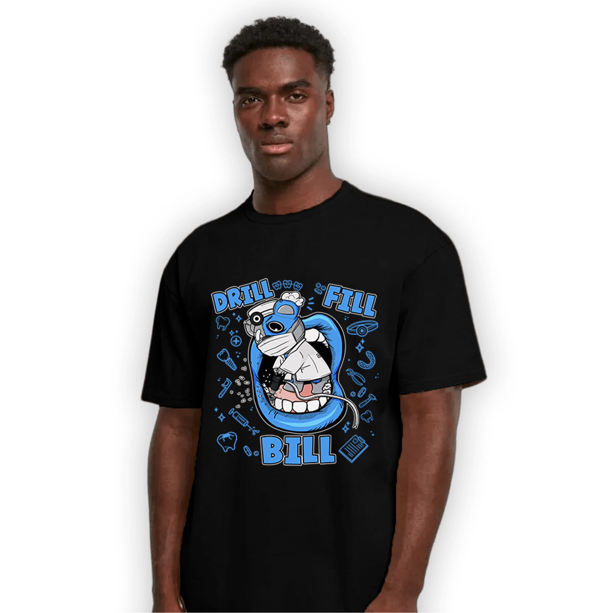 University Blue 5s T Shirt Match BER The Dentist - NastyJamz