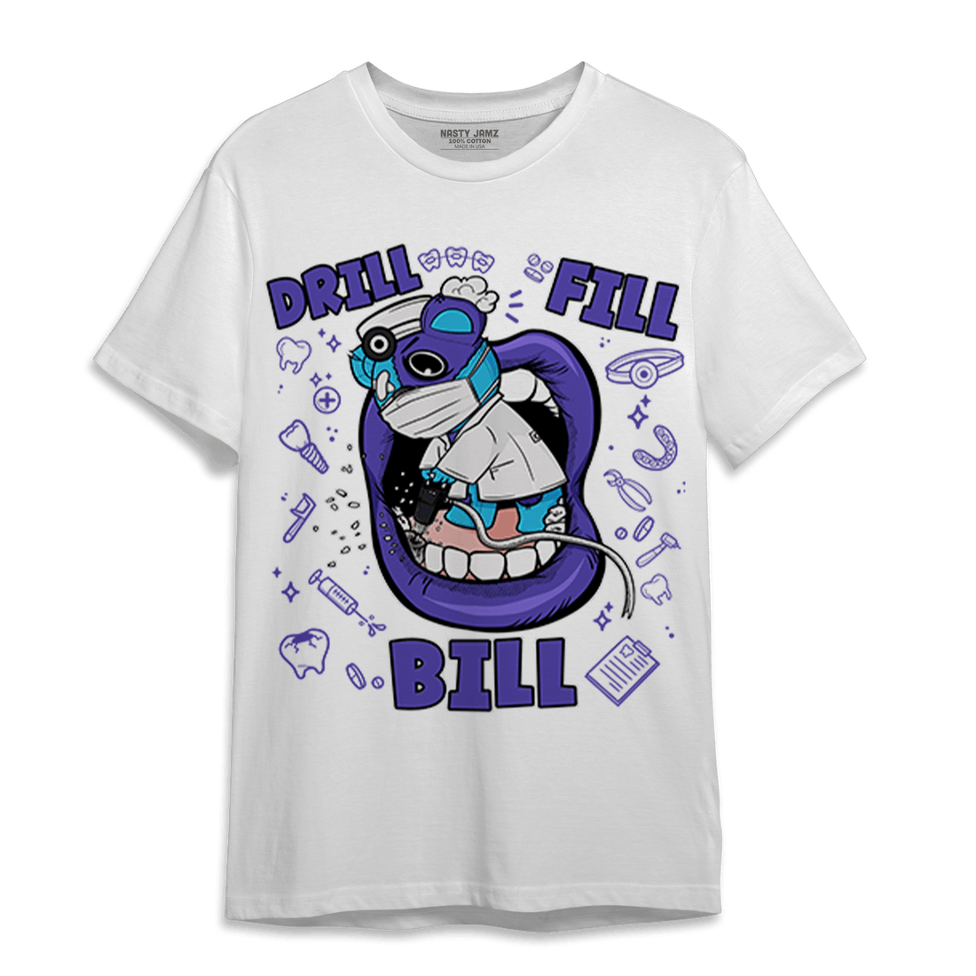 Aqua 6s T Shirt Match BER The Dentist - NastyJamz