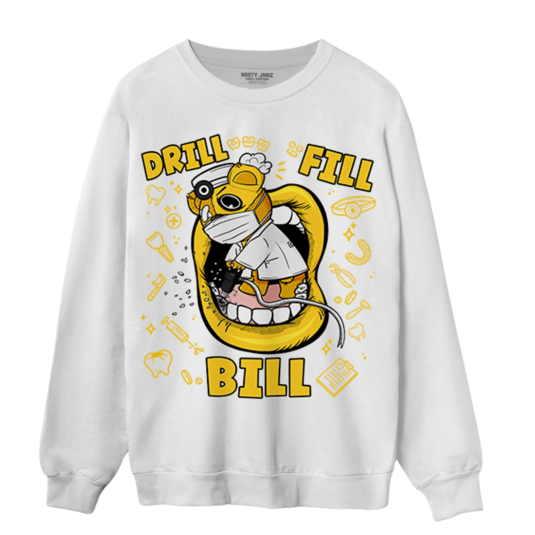 Yellow Ochre 6s Sweatshirt Match BER The Dentist - NastyJamz