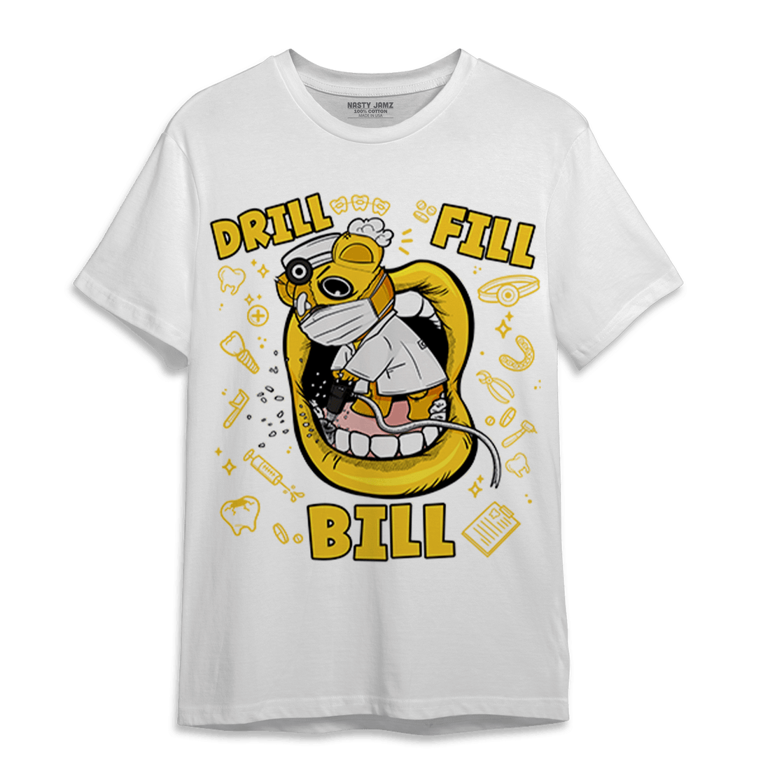 Yellow Ochre 6s T Shirt Match BER The Dentist - NastyJamz