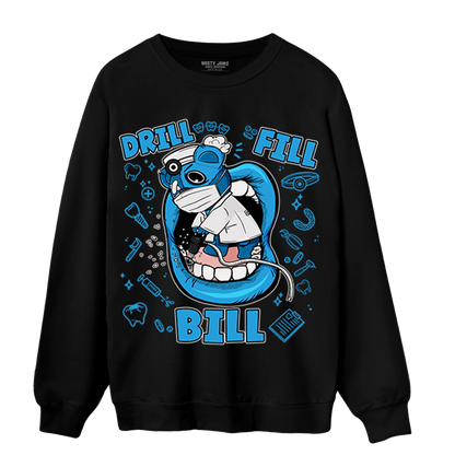 Powder Blue 9s Sweatshirt Match BER The Dentist - NastyJamz