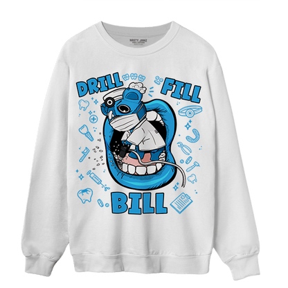 Powder Blue 9s Sweatshirt Match BER The Dentist - NastyJamz